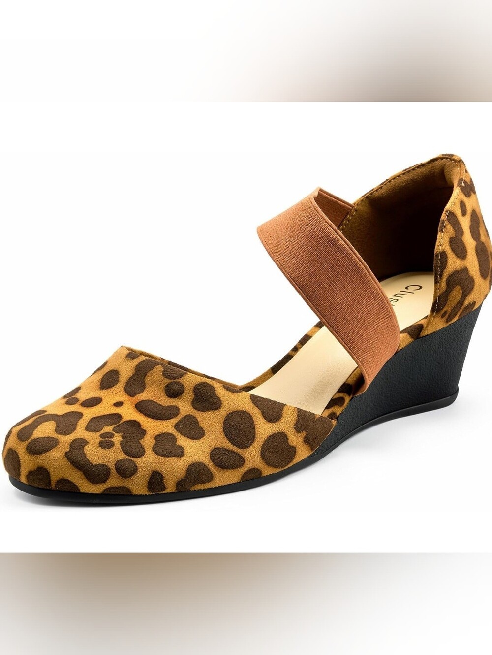 Leopard Print Closed Toe Wedge Pumps Size 9 NIB